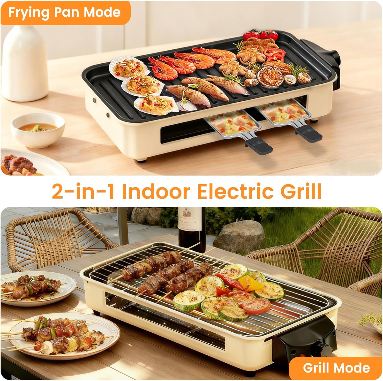 Smokeless Indoor Electric Grill – 1500W Easy Cooking